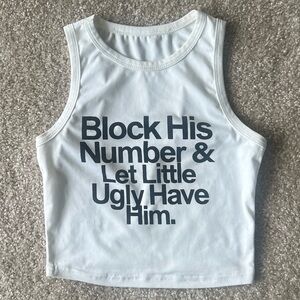 shein White slogan Graphic Tank Top